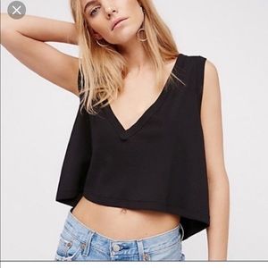 Free people baring it tank crop top medium